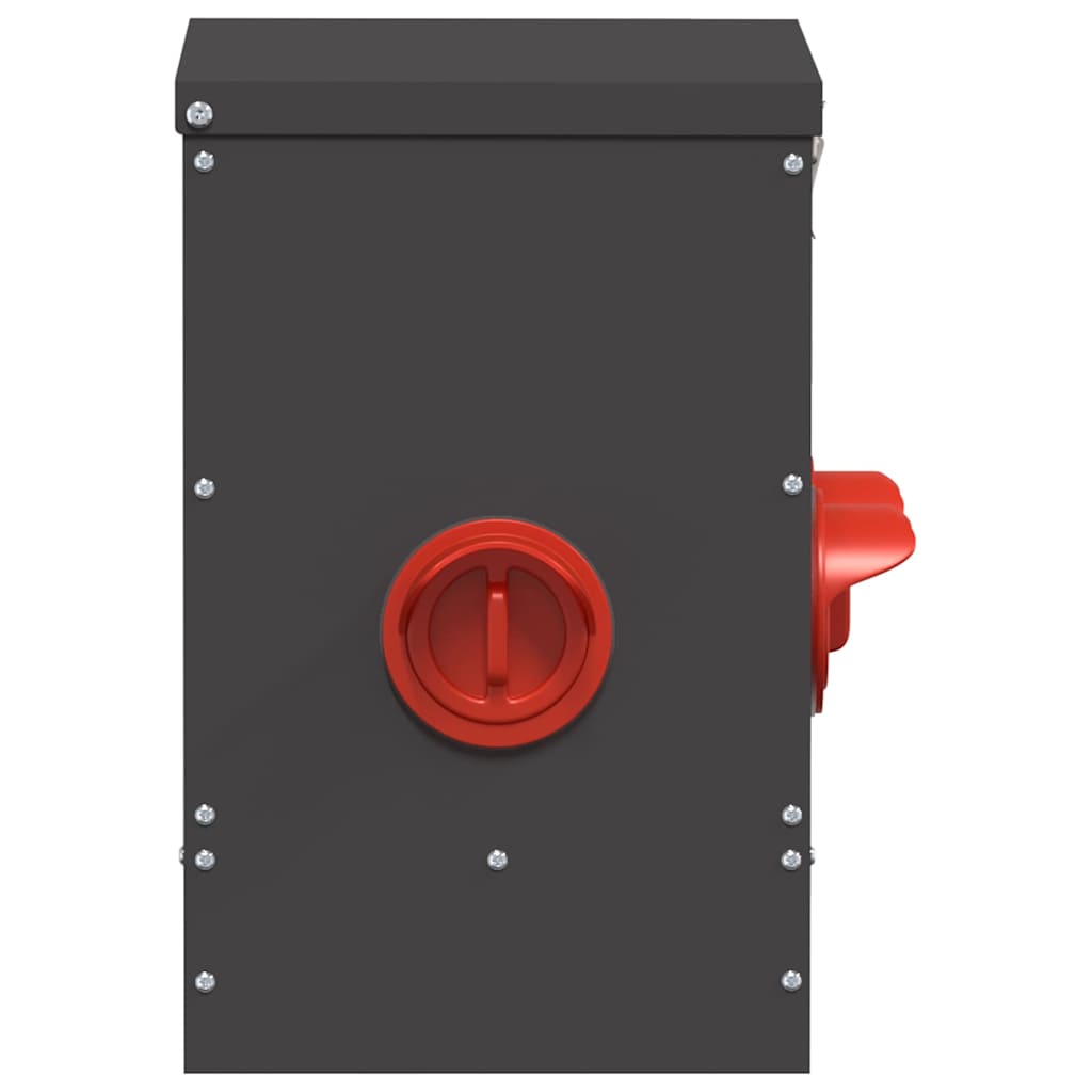 Chicken Feeder Black 40.5 x 25 x 38 cm Cold-Rolled Steel