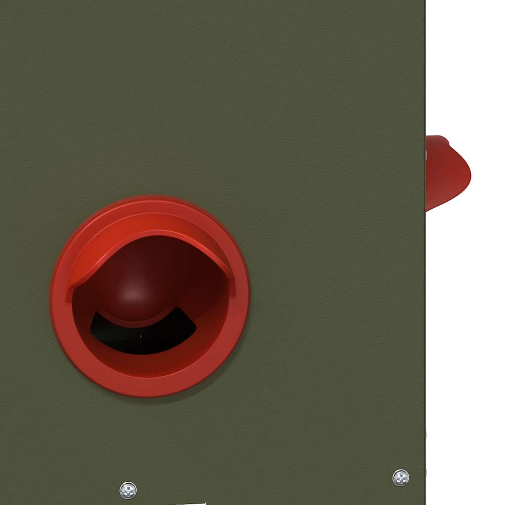 Chicken Feeder Olive Green 40.5 x 25 x 38 cm Cold-Rolled Steel