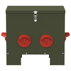 Chicken Feeder Olive Green 40.5 x 25 x 38 cm Cold-Rolled Steel