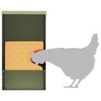 Chicken Feeder Olive Green 40.5 x 25 x 38 cm Cold-Rolled Steel
