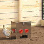 Chicken Feeder Silver 40.5 x 25 x 38 cm Galvanised Steel