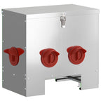 Chicken Feeder Silver 40.5 x 25 x 38 cm Galvanised Steel