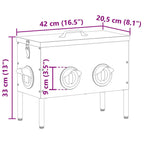 Chicken Feeder Black 41.5 x 20.5 x 33 cm Cold-Rolled Steel