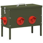 Chicken Feeder Olive Green 41.5 x 20.5 x 33 cm