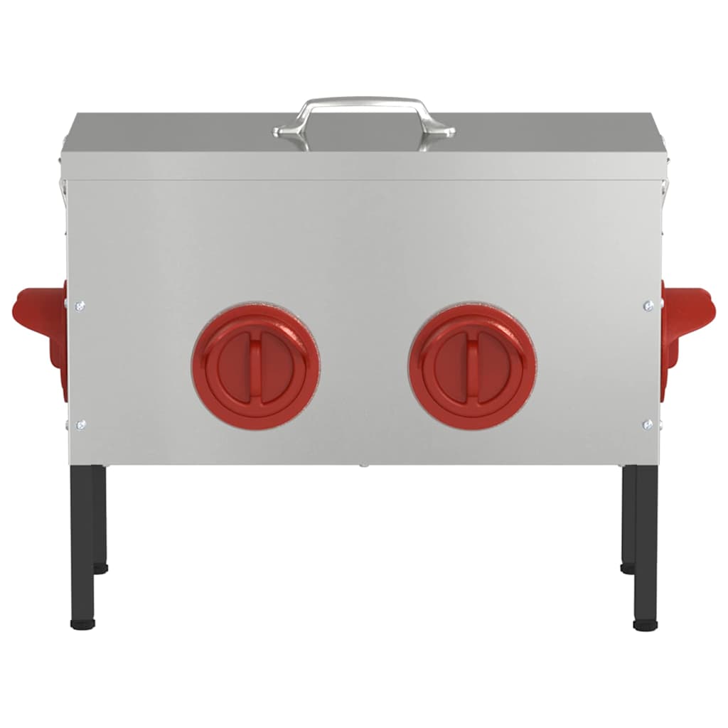 Chicken Feeder Silver 41.5 x 20.5 x 33 cm Galvanised Steel