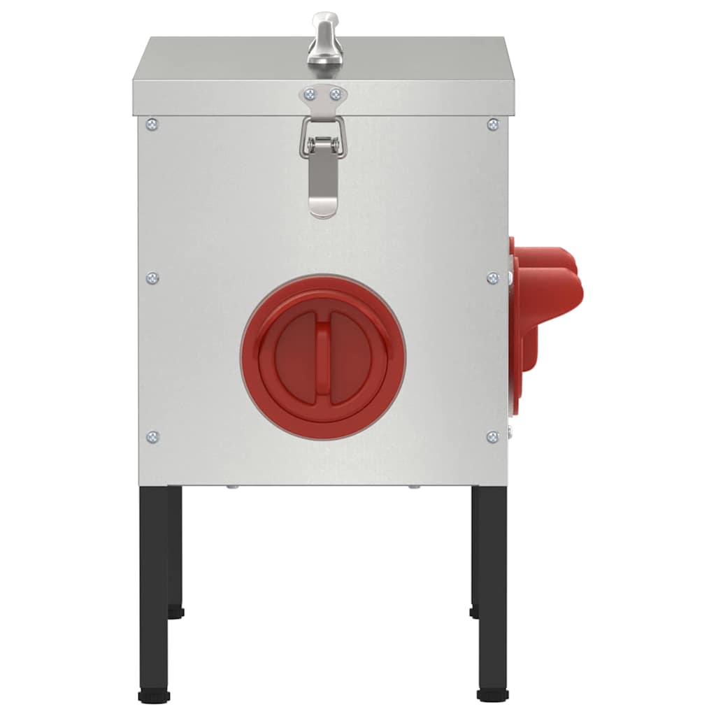 Chicken Feeder Silver 41.5 x 20.5 x 33 cm Galvanised Steel