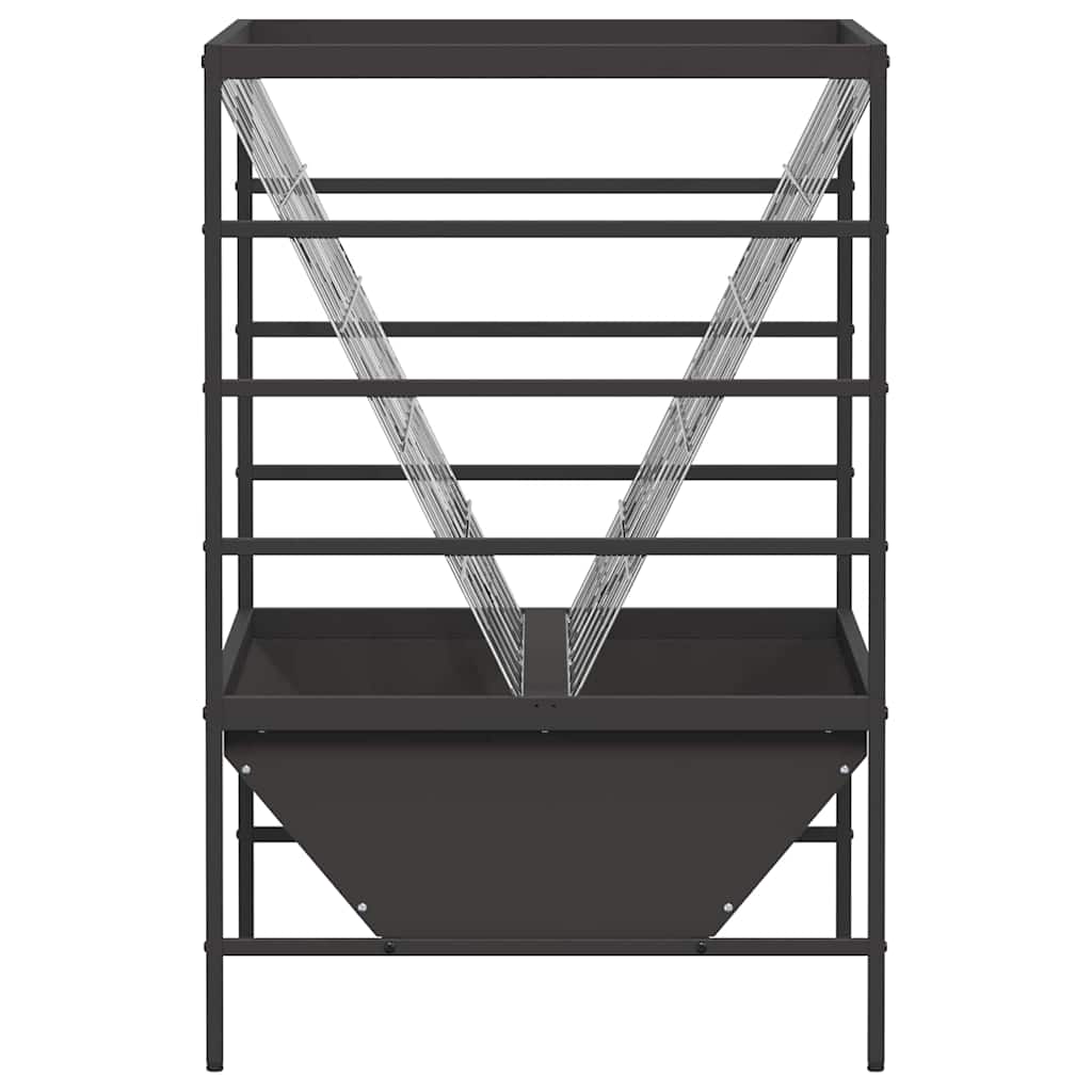 Livestock Feeder Black 100 x 60 x 90 cm Cold-Rolled Steel