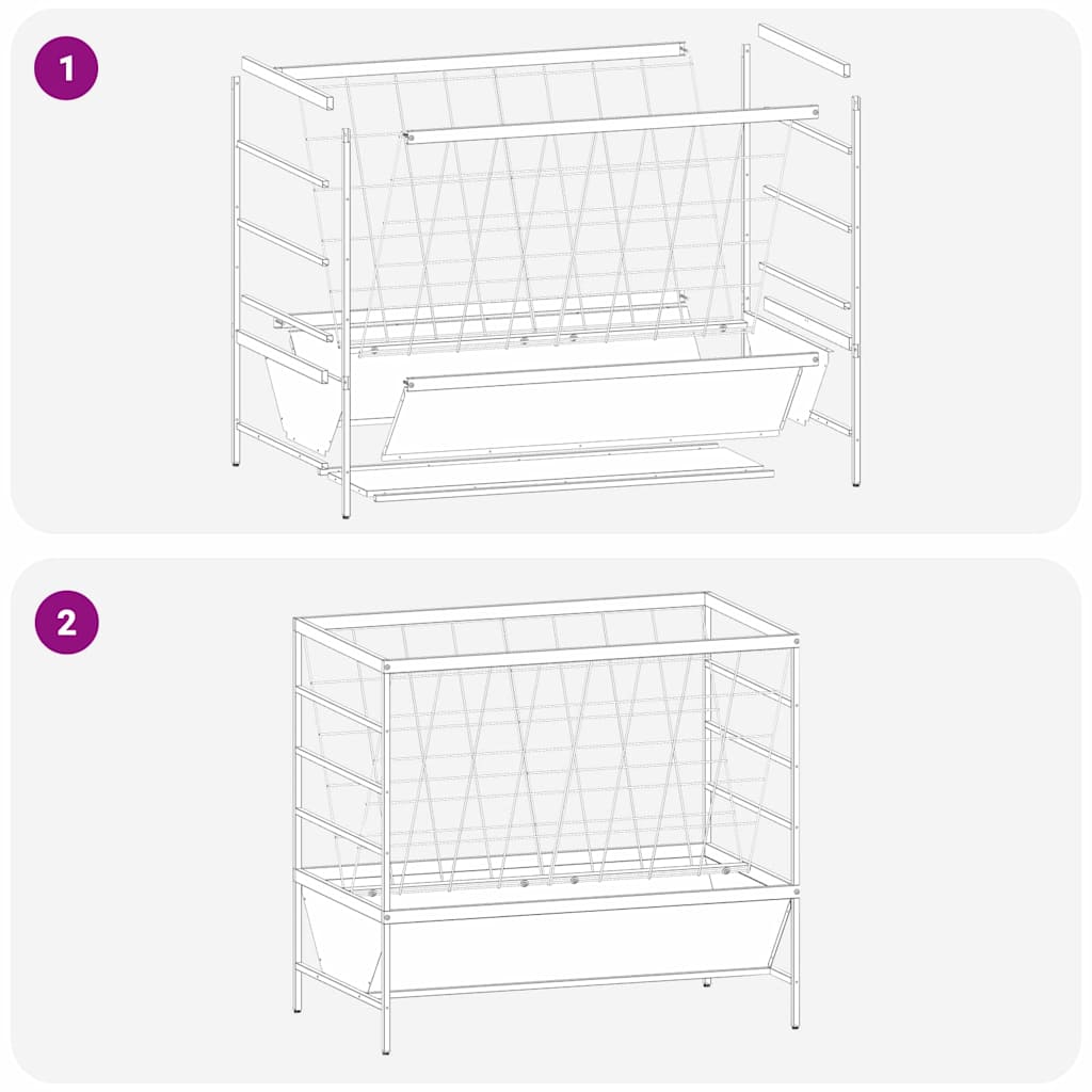 Livestock Feeder Olive Green 100 x 60 x 90 cm Cold-Rolled Steel