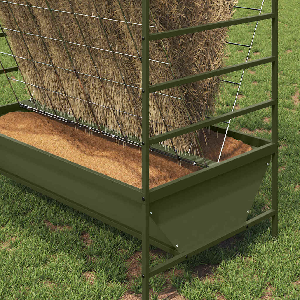 Livestock Feeder Olive Green 100 x 60 x 90 cm Cold-Rolled Steel