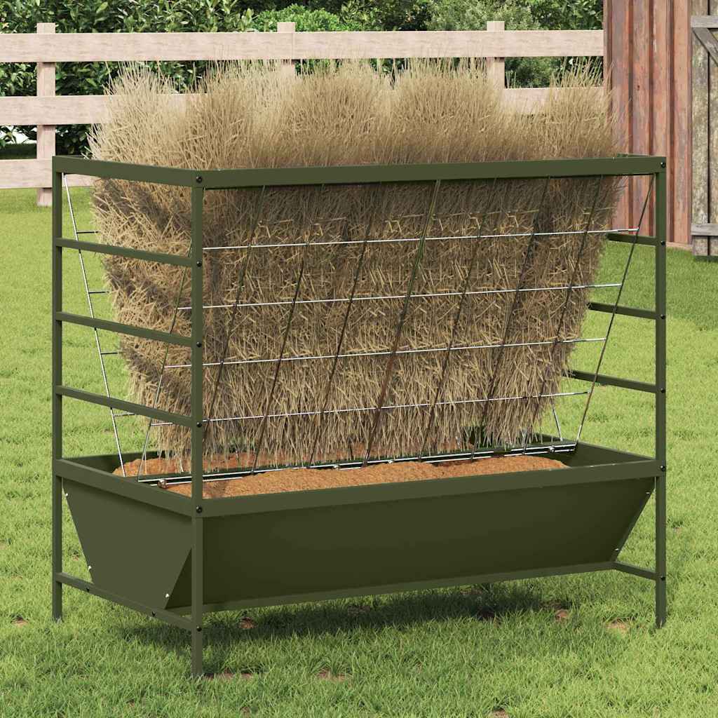 Livestock Feeder Olive Green 100 x 60 x 90 cm Cold-Rolled Steel