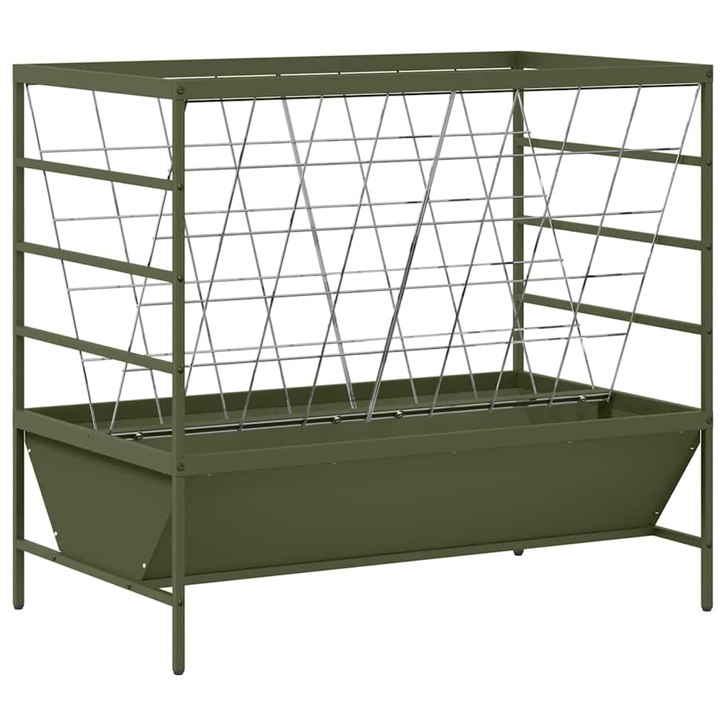 Livestock Feeder Olive Green 100 x 60 x 90 cm Cold-Rolled Steel