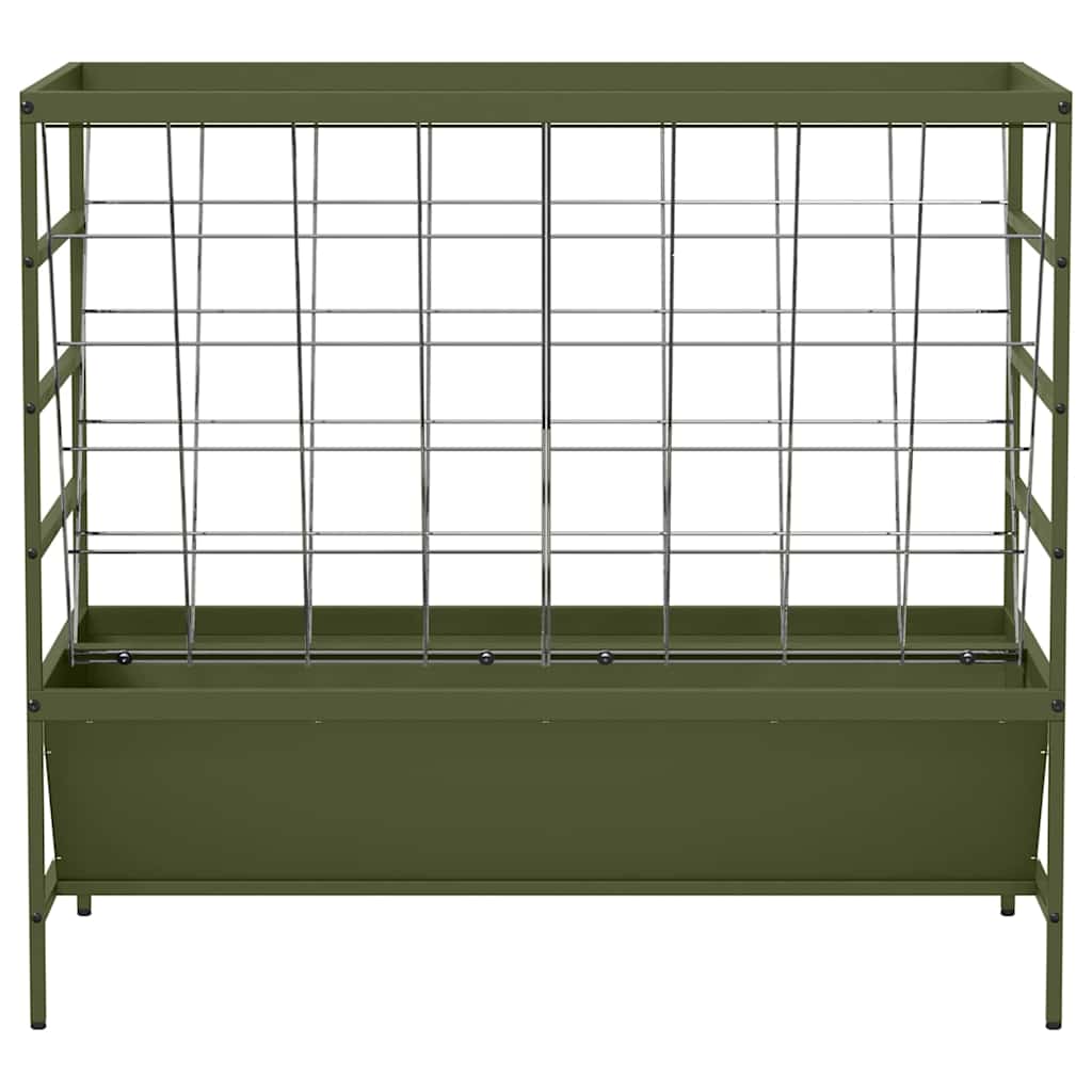 Livestock Feeder Olive Green 100 x 60 x 90 cm Cold-Rolled Steel
