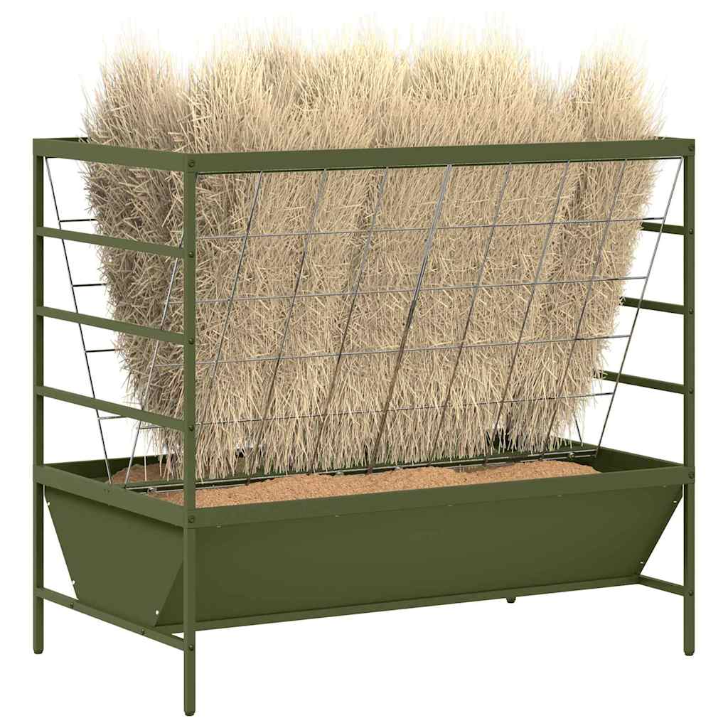 Livestock Feeder Olive Green 100 x 60 x 90 cm Cold-Rolled Steel