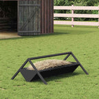 Livestock Feeding Trough Black 111 x 76 x 38 cm
