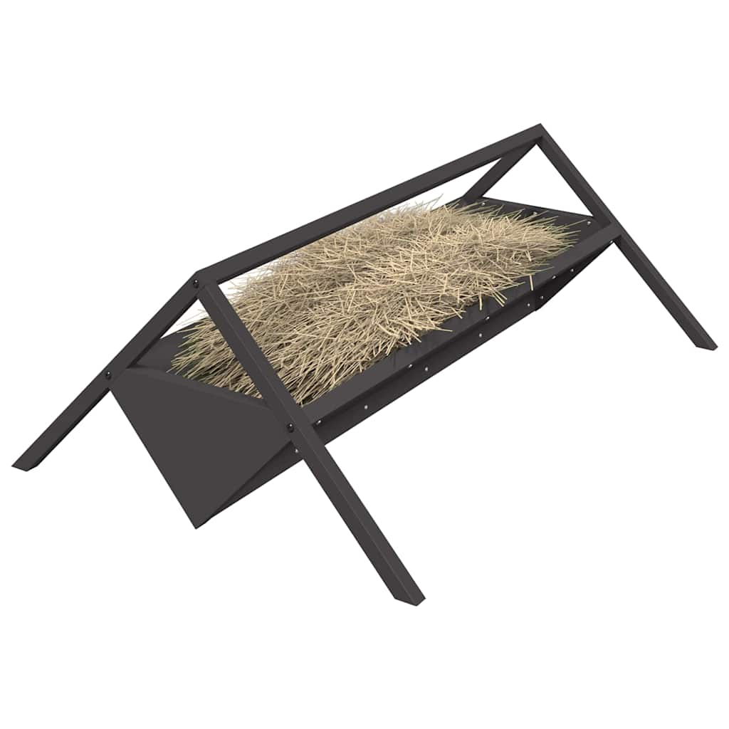 Livestock Feeding Trough Black 111 x 76 x 38 cm