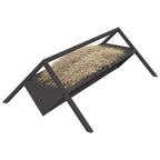 Livestock Feeding Trough Black 111 x 76 x 38 cm