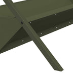 Livestock Feeding Trough Olive Green 111 x 76 x 38 cm