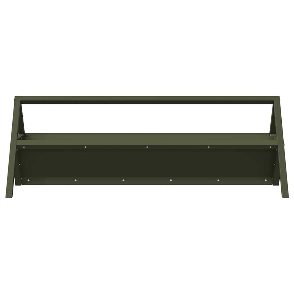 Livestock Feeding Trough Olive Green 111 x 76 x 38 cm
