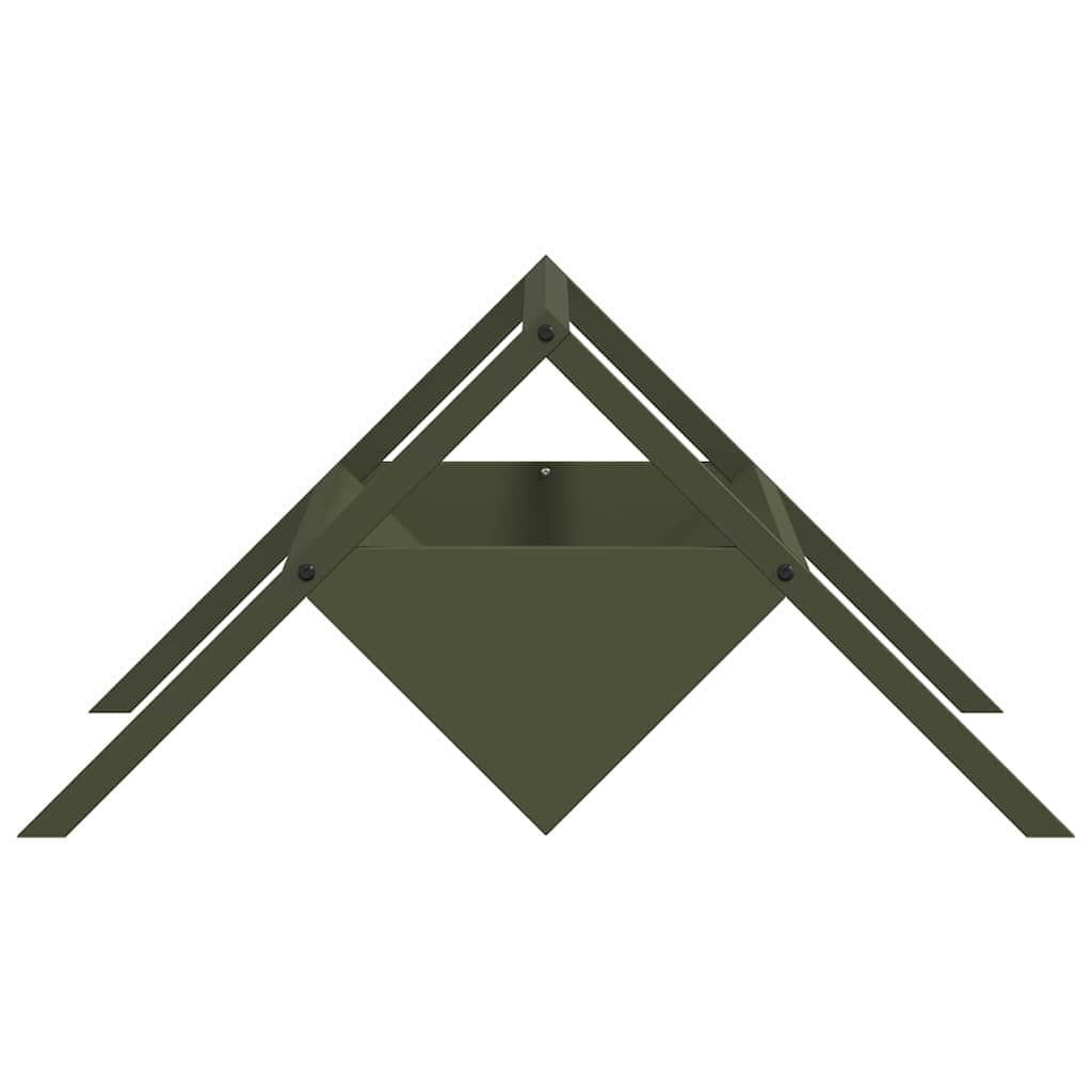 Livestock Feeding Trough Olive Green 111 x 76 x 38 cm