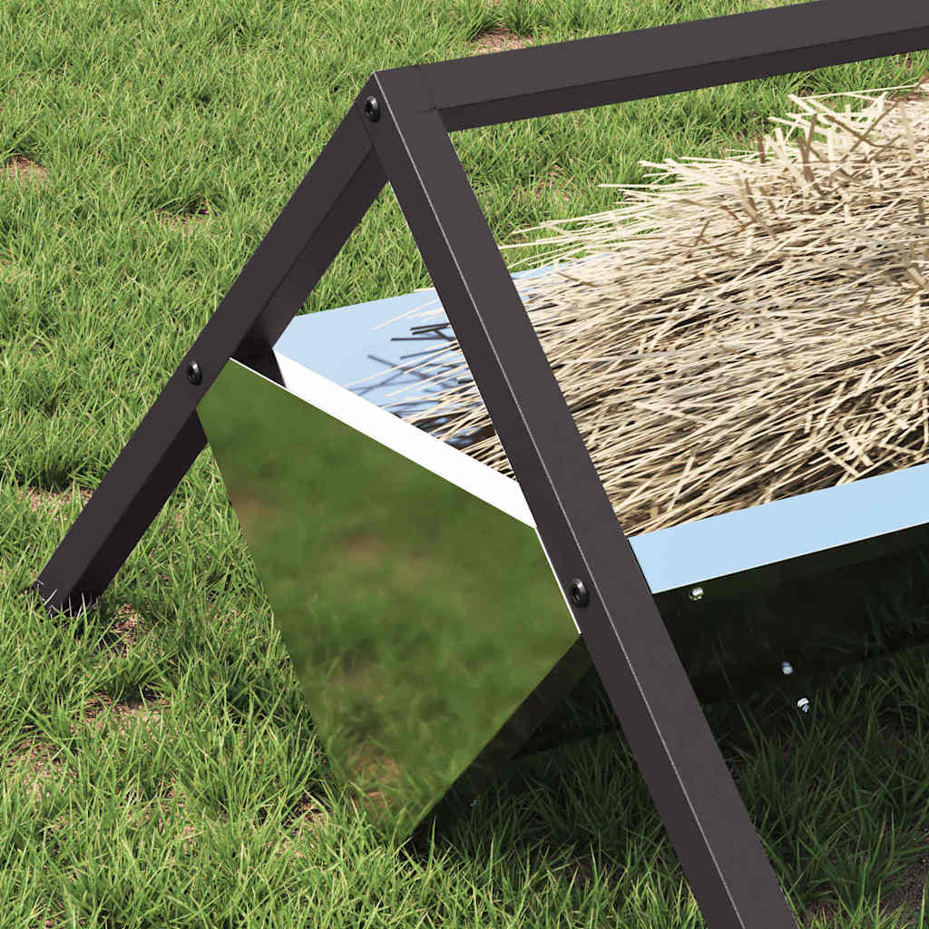 Livestock Feeding Trough Silver 111 x 76 x 38 cm