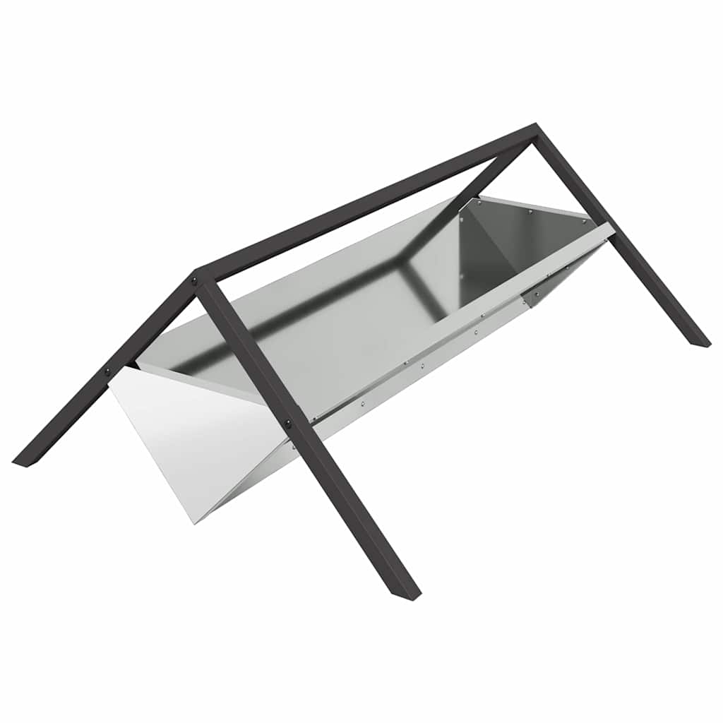 Livestock Feeding Trough Silver 111 x 76 x 38 cm