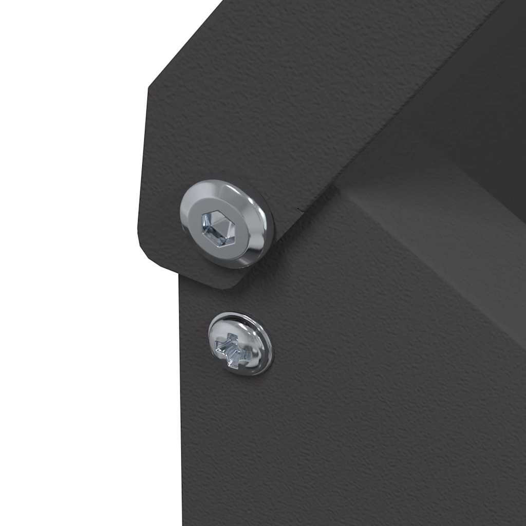 Chicken Feeder Black 21 x 16 x 33 cm Cold-Rolled Steel