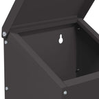 Chicken Feeder Black 21 x 16 x 33 cm Cold-Rolled Steel