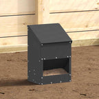 Chicken Feeder Black 21 x 16 x 33 cm Cold-Rolled Steel