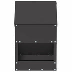 Chicken Feeder Black 21 x 16 x 33 cm Cold-Rolled Steel