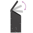 Chicken Feeder Black 21 x 16 x 33 cm Cold-Rolled Steel