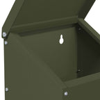 Chicken Feeder Olive Green 21 x 16 x 33 cm Cold-Rolled Steel