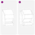 Chicken Feeder Olive Green 21 x 16 x 33 cm Cold-Rolled Steel