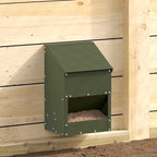 Chicken Feeder Olive Green 21 x 16 x 33 cm Cold-Rolled Steel