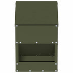 Chicken Feeder Olive Green 21 x 16 x 33 cm Cold-Rolled Steel