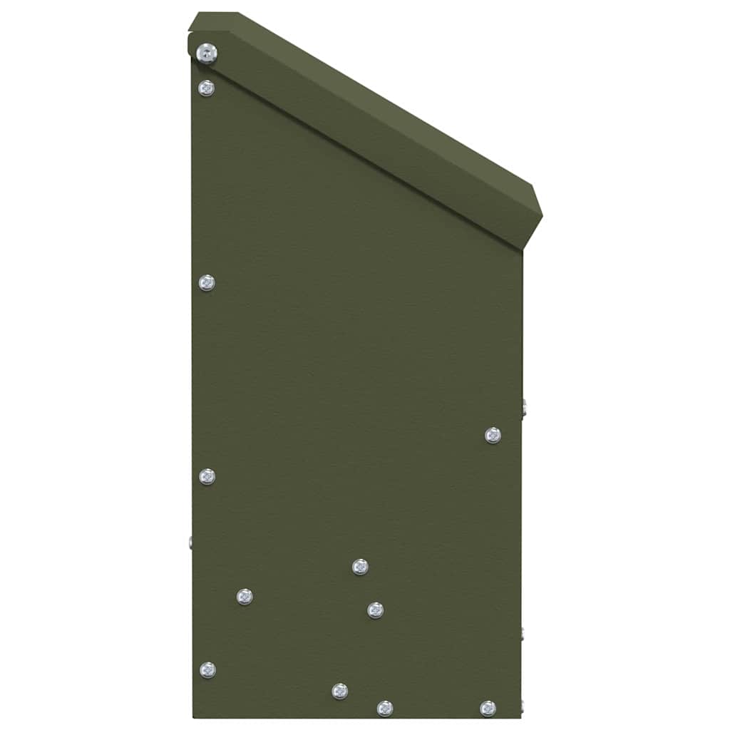Chicken Feeder Olive Green 21 x 16 x 33 cm Cold-Rolled Steel