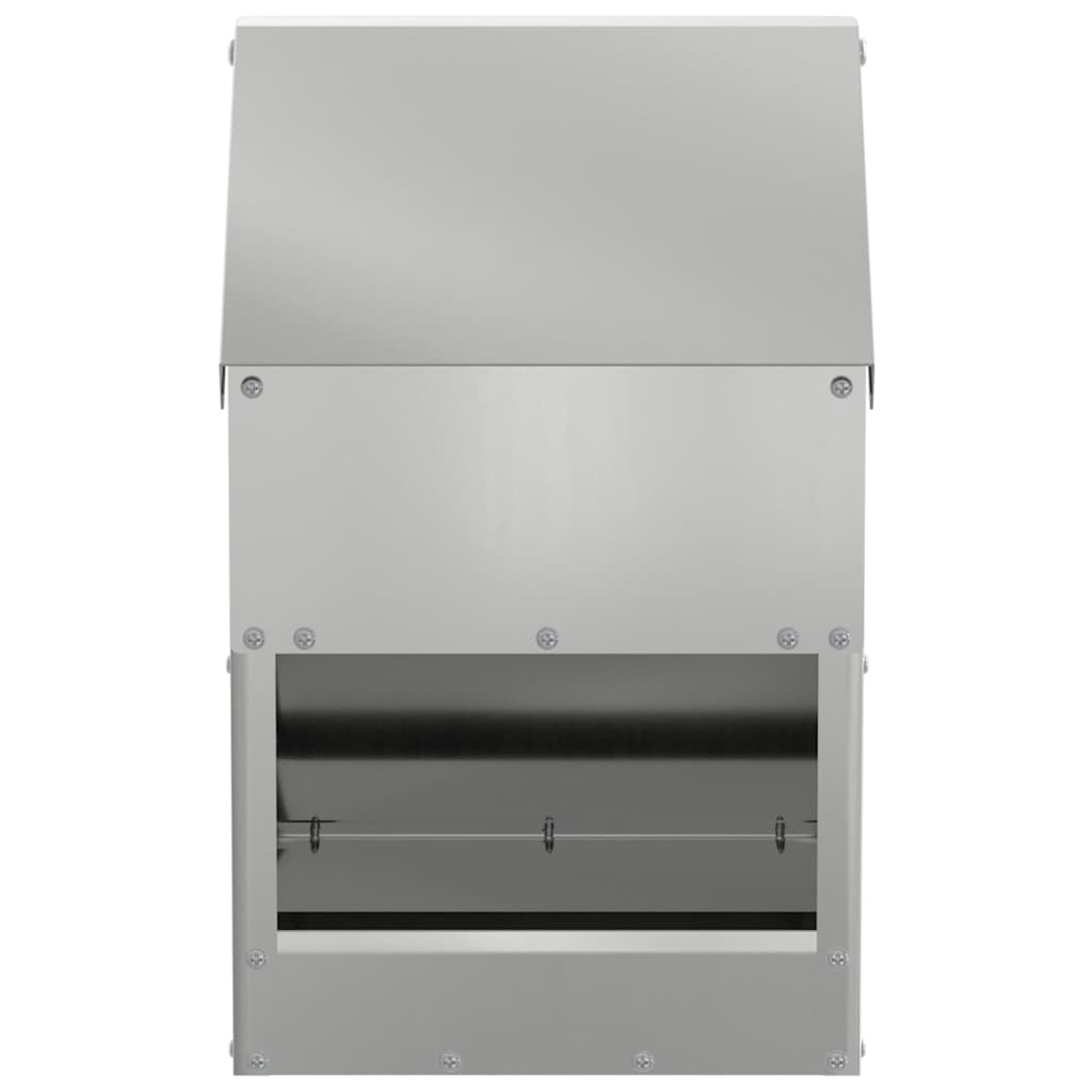 Chicken Feeder Silver 21 x 16 x 33 cm Galvanised Steel