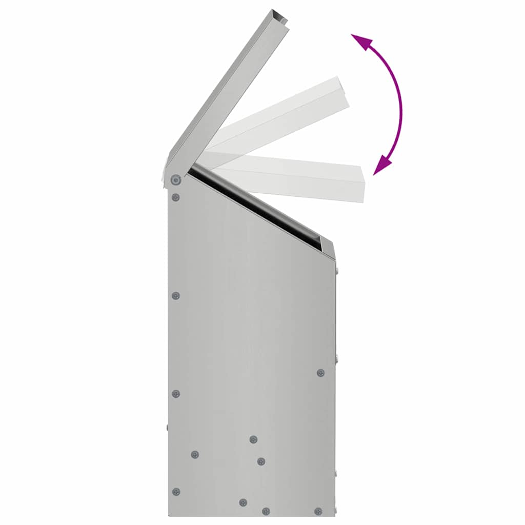 Chicken Feeder Silver 21 x 16 x 33 cm Galvanised Steel