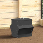 Chicken Feeder Black 40.5 x 45 x 41 cm Cold-Rolled Steel