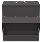 Chicken Feeder Black 40.5 x 45 x 41 cm Cold-Rolled Steel