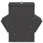 Chicken Feeder Black 40.5 x 45 x 41 cm Cold-Rolled Steel