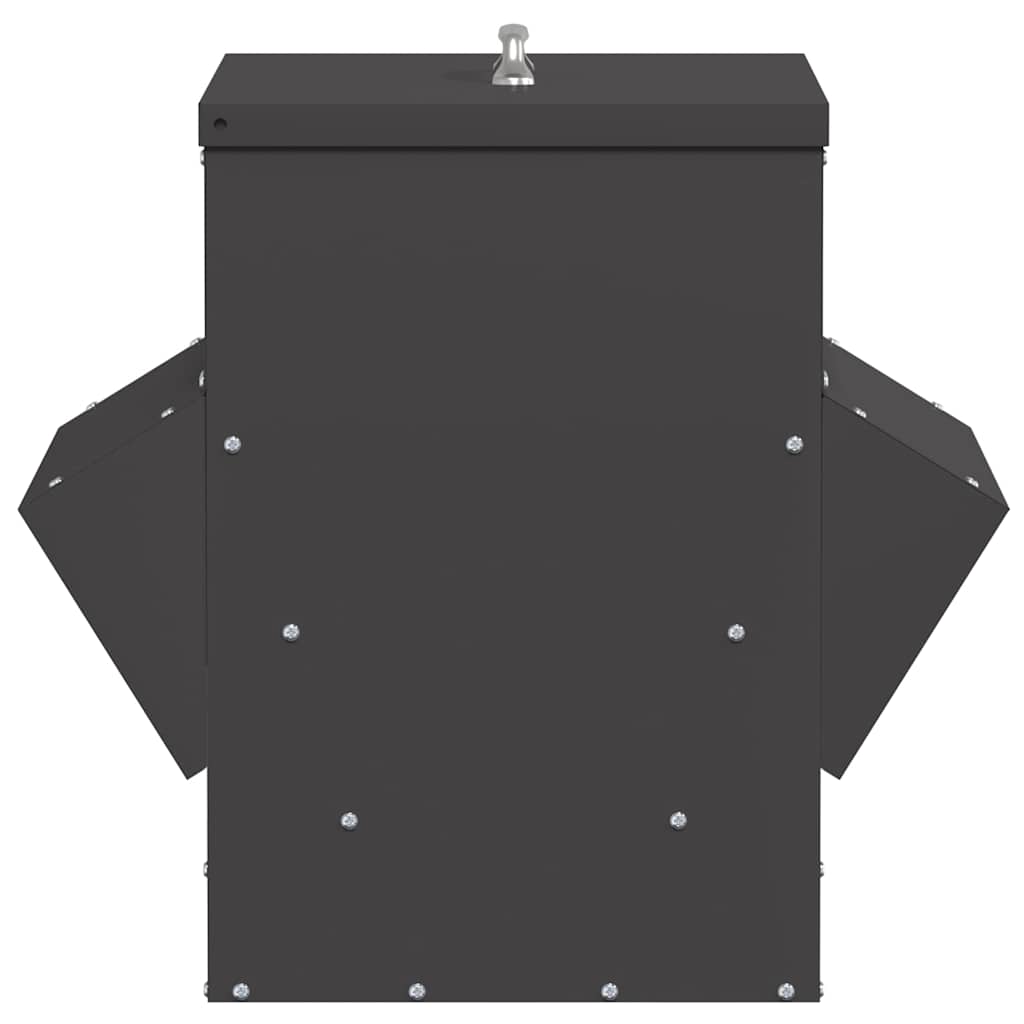 Chicken Feeder Black 40.5 x 45 x 41 cm Cold-Rolled Steel