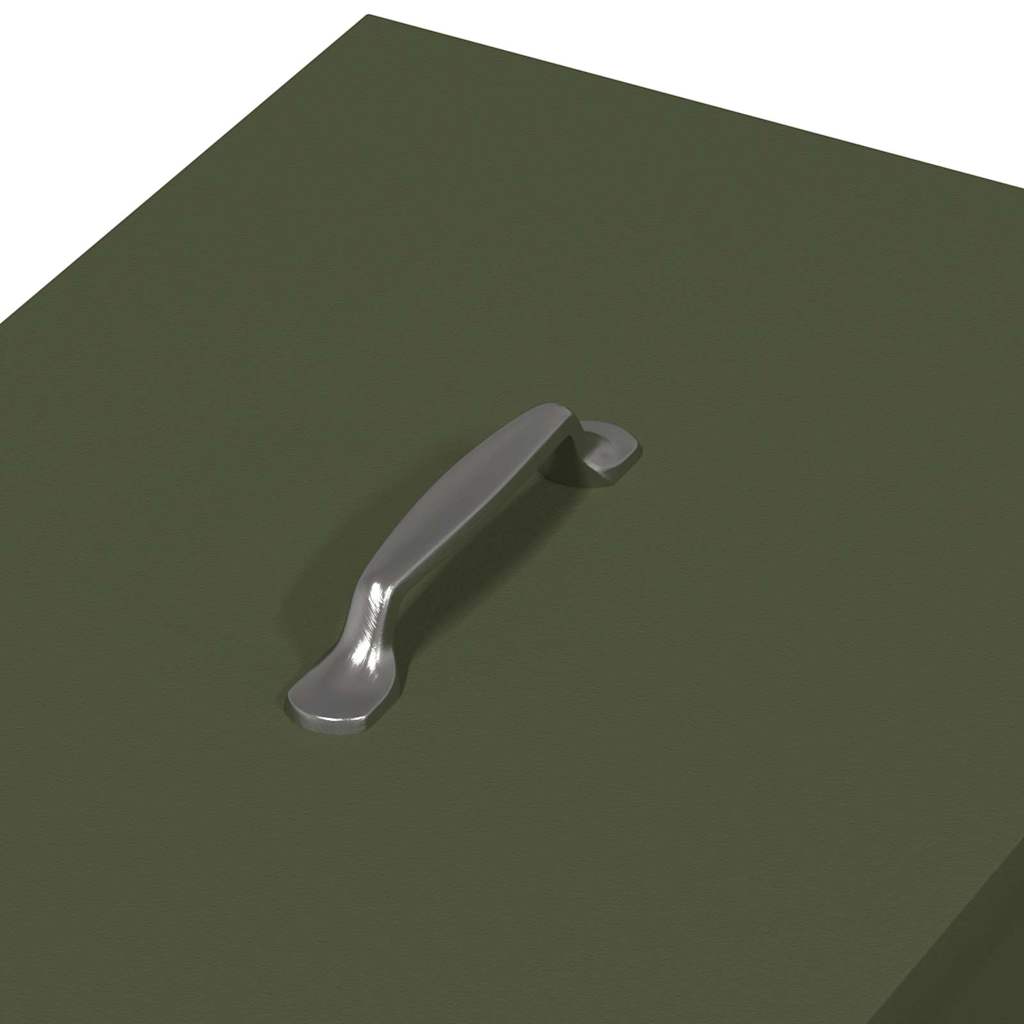 Chicken Feeder Olive Green 40.5 x 45 x 41 cm Cold-Rolled Steel