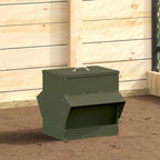 Chicken Feeder Olive Green 40.5 x 45 x 41 cm Cold-Rolled Steel