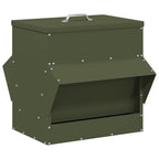 Chicken Feeder Olive Green 40.5 x 45 x 41 cm Cold-Rolled Steel