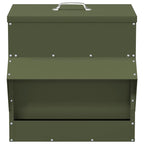 Chicken Feeder Olive Green 40.5 x 45 x 41 cm Cold-Rolled Steel