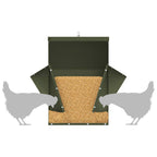 Chicken Feeder Olive Green 40.5 x 45 x 41 cm Cold-Rolled Steel