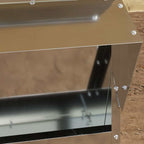 Chicken Feeder Silver 40.5 x 45 x 41 cm Galvanised Steel