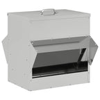 Chicken Feeder Silver 40.5 x 45 x 41 cm Galvanised Steel