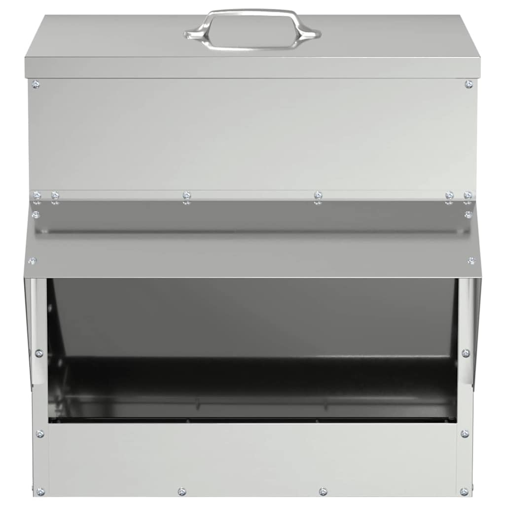Chicken Feeder Silver 40.5 x 45 x 41 cm Galvanised Steel