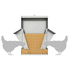 Chicken Feeder Silver 40.5 x 45 x 41 cm Galvanised Steel